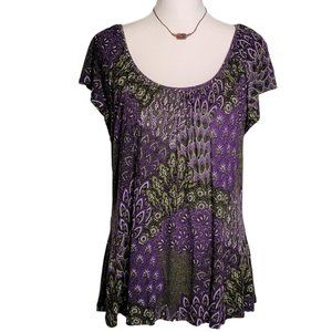 NWOT Apt 9 Scoop Neck Peasant Rayon Top – Size L